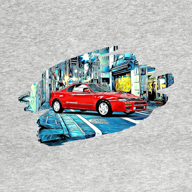 Celica Tokyo Night Print by Auto-Prints